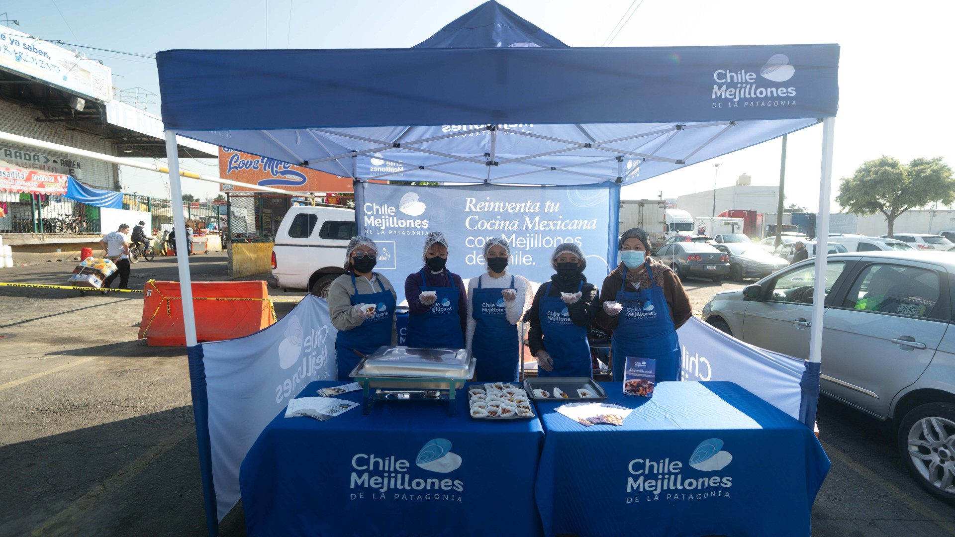 Mejillones de chile en la nueva viga